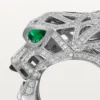 Panthere De Cartier Ring – White Gold, Onyx, Emeralds, Diamonds – Cartier Panthere De Cartier Ring – White Gold, Onyx, Emeralds, Diamonds – Cartier