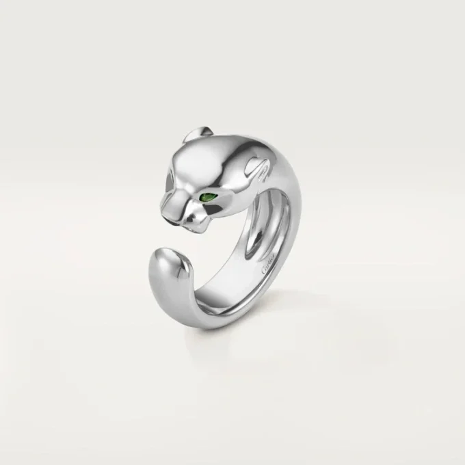 Panthere De Cartier Ring – White Gold, Tsavorite Garnets, Onyx – Cartier Panthere De Cartier Ring – White Gold, Tsavorite Garnets, Onyx – Cartier