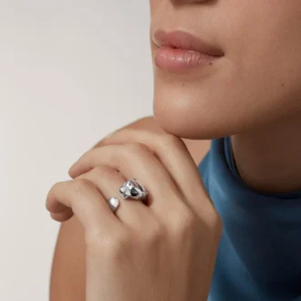 Panthere De Cartier Ring – White Gold, Tsavorite Garnets, Onyx – Cartier