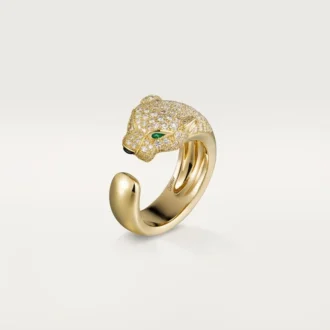 Panthere De Cartier Ring – Yellow Gold, Diamonds, Emeralds, Onyx – Cartier