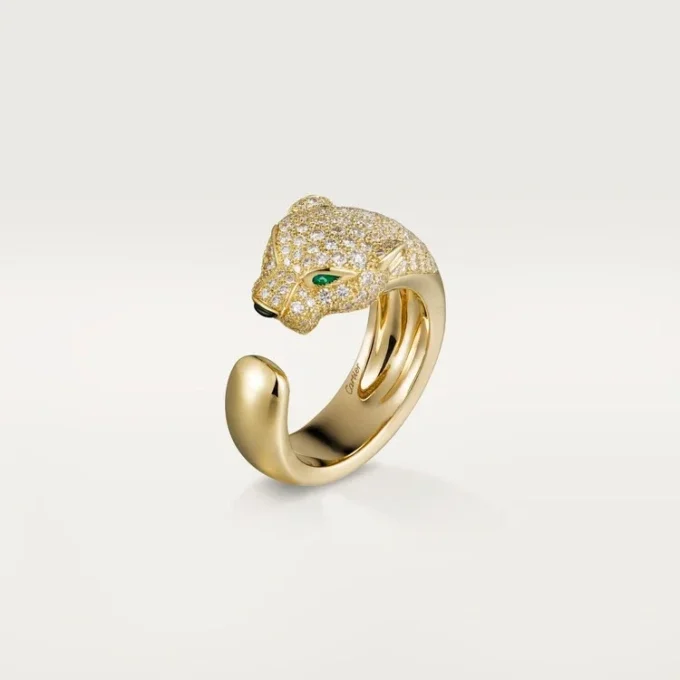 Panthere De Cartier Ring – Yellow Gold, Diamonds, Emeralds, Onyx – Cartier Panthere De Cartier Ring – Yellow Gold, Diamonds, Emeralds, Onyx – Cartier