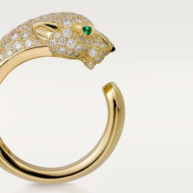 Panthere De Cartier Ring – Yellow Gold, Diamonds, Emeralds, Onyx – Cartier Panthere De Cartier Ring – Yellow Gold, Diamonds, Emeralds, Onyx – Cartier