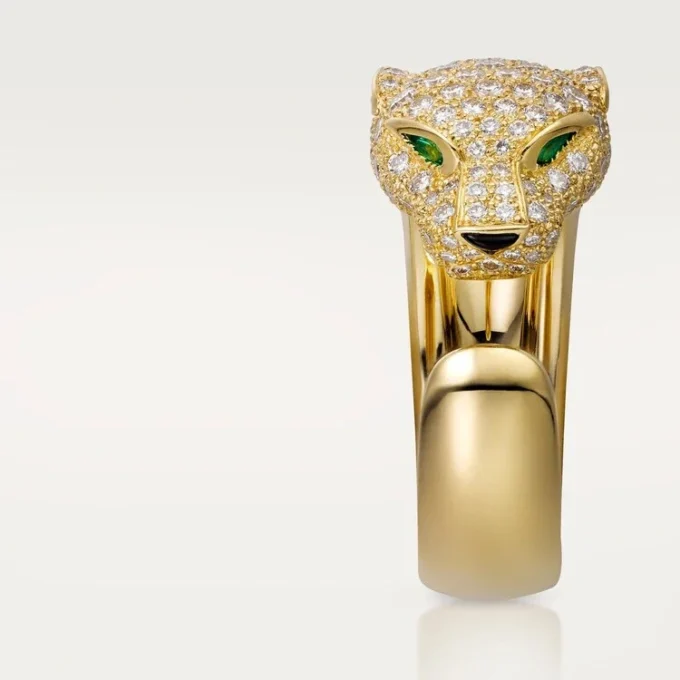 Panthere De Cartier Ring – Yellow Gold, Diamonds, Emeralds, Onyx – Cartier Panthere De Cartier Ring – Yellow Gold, Diamonds, Emeralds, Onyx – Cartier