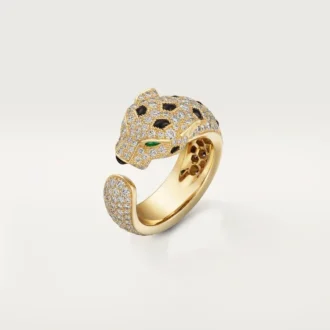 Panthere De Cartier Ring – Yellow Gold, Emeralds, Onyx, Diamonds – Cartier