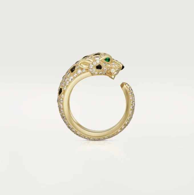 Panthere De Cartier Ring – Yellow Gold, Emeralds, Onyx, Diamonds – Cartier Panthere De Cartier Ring – Yellow Gold, Emeralds, Onyx, Diamonds – Cartier