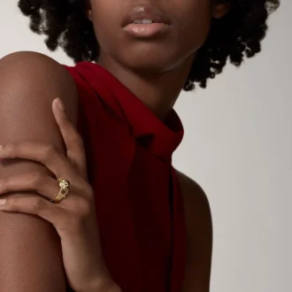 Panthere De Cartier Ring – Yellow Gold, Lacquer, Diamonds, Tsavorite Garnet – Cartier