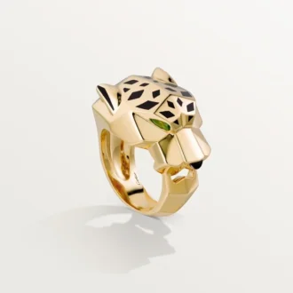 Panthere De Cartier Ring – Yellow Gold, Lacquer, Tsavorite Garnet, Onyx – Cartier