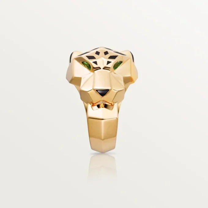 Panthere De Cartier Ring – Yellow Gold, Lacquer, Tsavorite Garnet, Onyx – Cartier Panthere De Cartier Ring – Yellow Gold, Lacquer, Tsavorite Garnet, Onyx – Cartier