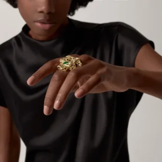 Panthere De Cartier Ring – Yellow Gold, Tsavorite Garnets, Onyx – Cartier