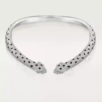 Panthere De Cartier Torque Necklace, Articulated, Paved