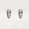 Panthere Diamond Small Hoop Earrings, White Gold | Cartier Us