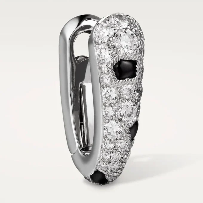 Panthere Diamond Small Hoop Earrings, White Gold | Cartier Us