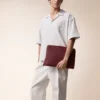 Portfolio, Must De Cartier – Burgundy Calfskin, Golden Finish – Cartier Portfolio, Must De Cartier – Burgundy Calfskin, Golden Finish – Cartier