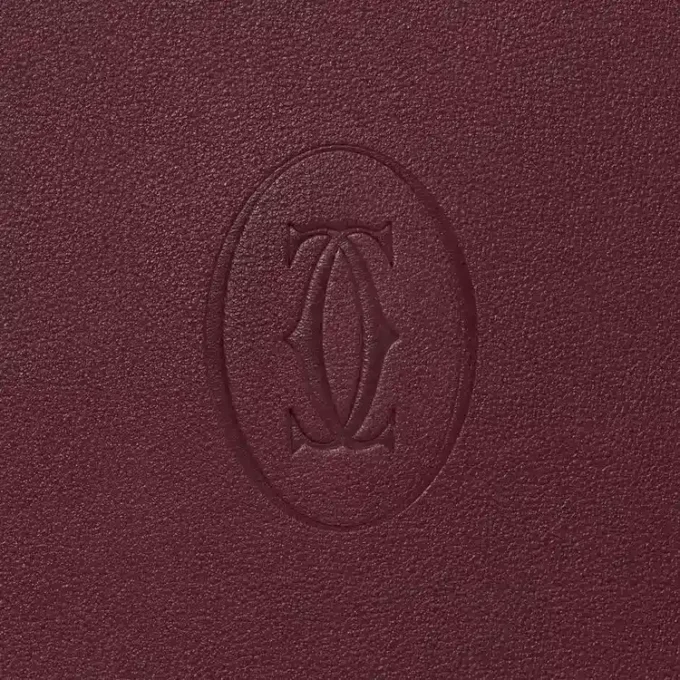 Portfolio, Must De Cartier – Burgundy Calfskin, Golden Finish – Cartier Portfolio, Must De Cartier – Burgundy Calfskin, Golden Finish – Cartier