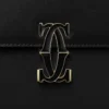 Shoulder Bag, Mini, Double C De Cartier – Black Calfskin, Gold and Black Enamel Finish – Cartier Shoulder Bag, Mini, Double C De Cartier – Black Calfskin, Gold and Black Enamel Finish – Cartier