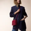 Shoulder Bag, Mini, Double C De Cartier – Cherry Red Calfskin, Gold and Cherry Red Enamel Finish – Cartier Shoulder Bag, Mini, Double C De Cartier – Cherry Red Calfskin, Gold and Cherry Red Enamel Finish – Cartier