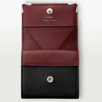 Square Coin Purse, Must De Cartier – Black Calfskin, Stainless Steel Finish – Cartier Square Coin Purse, Must De Cartier – Black Calfskin, Stainless Steel Finish – Cartier