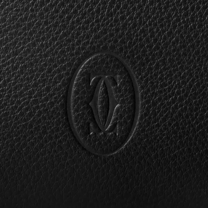 Square Pouch, Must De Cartier – Black Calfskin, Palladium Finish – Cartier Square Pouch, Must De Cartier – Black Calfskin, Palladium Finish – Cartier