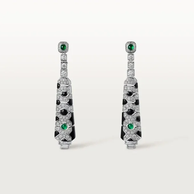 [Sur]Naturel Earrings – White Gold, Emeralds, Onyx, Diamonds – Cartier