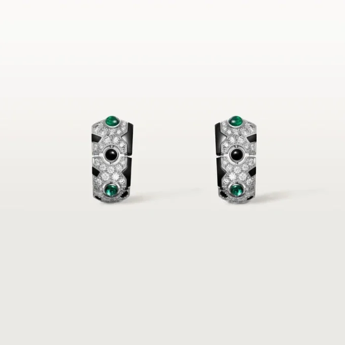 [Sur]Naturel Earrings – White Gold, Emeralds, Onyx, Diamonds – Cartier