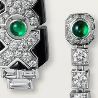 [Sur]Naturel Earrings – White Gold, Emeralds, Onyx, Diamonds – Cartier