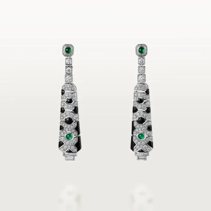 [Sur]Naturel Earrings – White Gold, Emeralds, Onyx, Diamonds – Cartier