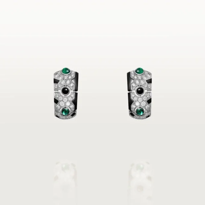 [Sur]Naturel Earrings – White Gold, Emeralds, Onyx, Diamonds – Cartier