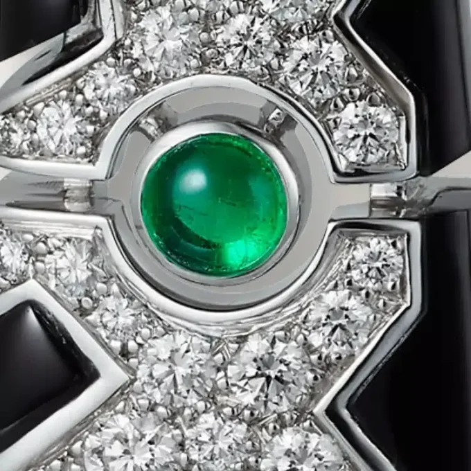 [Sur]Naturel Earrings – White Gold, Emeralds, Onyx, Diamonds – Cartier