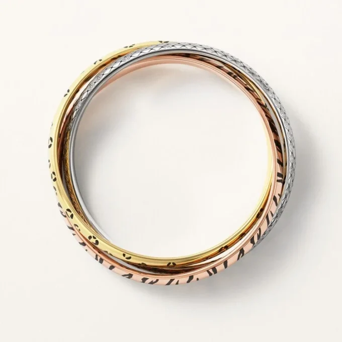 Trinity Bracelet, Lacquer, Diamonds