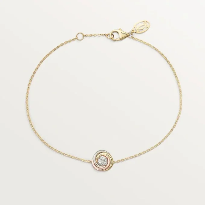 Trinity Bracelet, on Chain, 1 Diamond