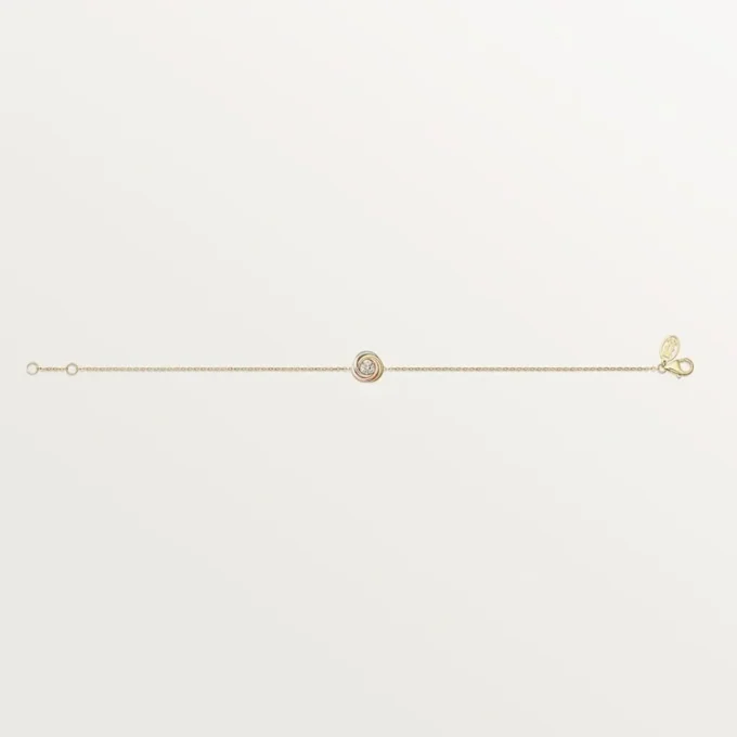 Trinity Bracelet, on Chain, 1 Diamond