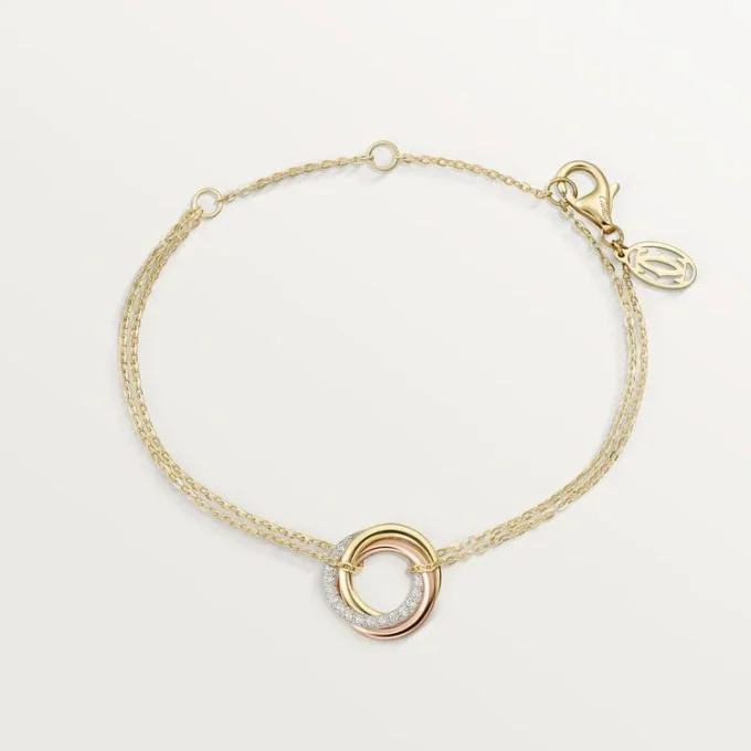 Trinity Bracelet, on Chain, Diamonds