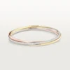 Trinity Bracelet, Small Model, Half-Paved