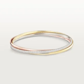 Trinity Bracelet, Small Model, Half-Paved