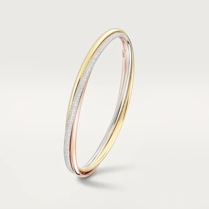 Trinity Bracelet, Small Model, Half-Paved