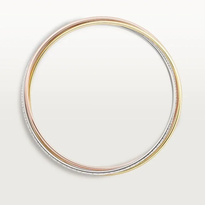 Trinity Bracelet, Small Model, Half-Paved