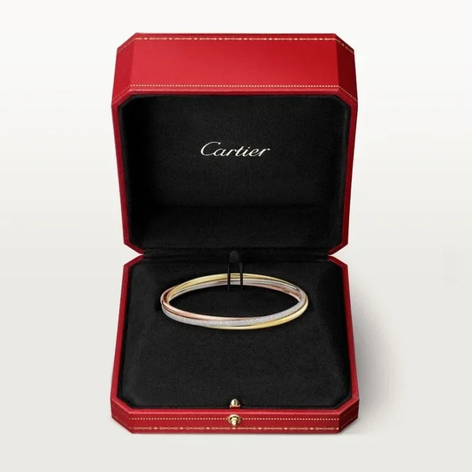 Trinity Bracelet, Small Model, Half-Paved