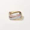 Trinity Cushion Ring, Classic Model, Paved Trinity Cushion Ring, Classic Model, Paved