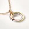 Trinity Diamond Chain Necklace in Tricolor Gold | Cartier Us