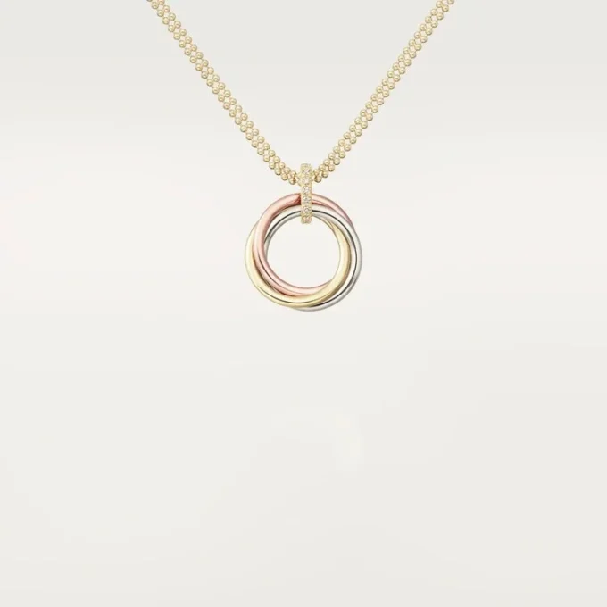 Trinity Diamond Chain Necklace in Tricolor Gold | Cartier Us