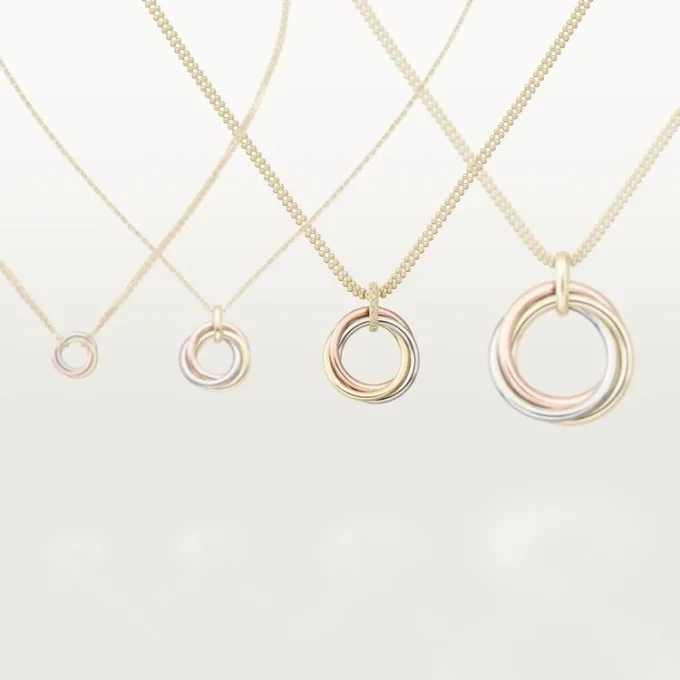 Trinity Diamond Chain Necklace in Tricolor Gold | Cartier Us