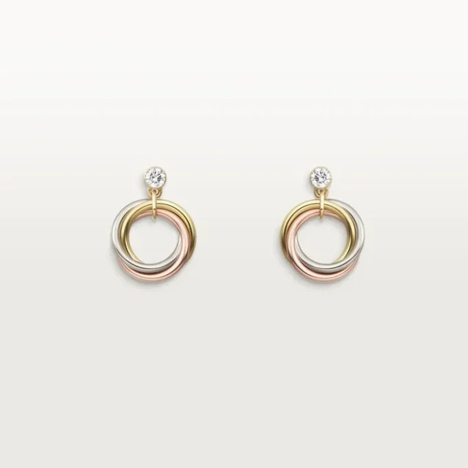 Trinity Earrings, Brilliant-Cut Diamonds