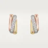Trinity Earrings, Cushion-Shaped, Half-Paved