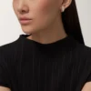 Trinity Earrings, Cushion-Shaped, Half-Paved