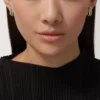 Trinity Earrings, Cushion-Shaped, Half-Paved