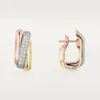 Trinity Earrings, Cushion-Shaped, Half-Paved
