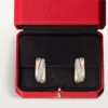 Trinity Earrings, Cushion-Shaped, Half-Paved