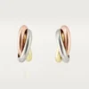 Trinity Hoop Earrings in Tricolor Gold | Cartier Us