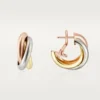 Trinity Hoop Earrings in Tricolor Gold | Cartier Us