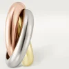 Trinity Hoop Earrings in Tricolor Gold | Cartier Us